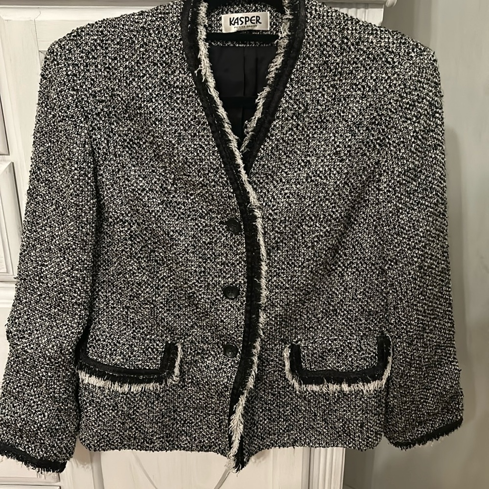 Tweed Black and White Blazer